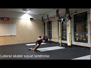 Lateral skater squat landmine