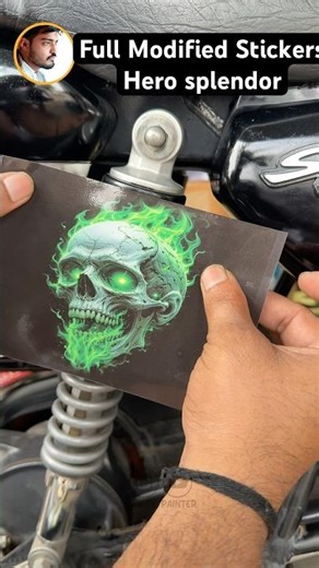 Full Modified Sticker….Hero Splendor #shorts #trendingshorts #splendormodified #newsticker