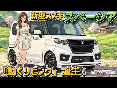 【新型スズキ・スペーシア 2026】軽自動車が「動くリビング」に？最新の安全技術と驚きの積載力を蘭と一緒にチェック | 蘭のくるま物語