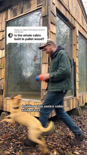 Ill take a side of pallets with my turkey pls #pallet #cabin #build | Jacob Cochrane