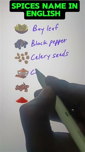Spices Name in English 🧑‍🎓💯👍 #english #education