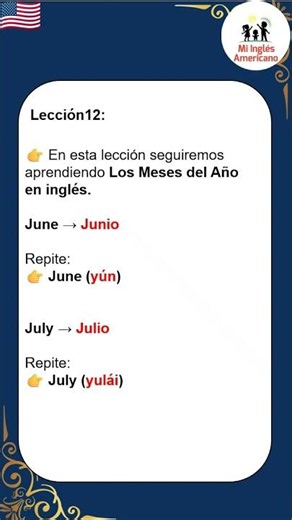Los Meses Del Año Parte 3 Lección #12. #AprenderInglés #AprendeInglés #EnglishLearning #ingles