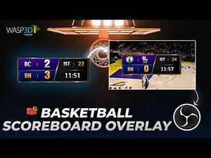 FREE Basketball ESPN-Style NBA Scoreboard for OBS |Basketball 2026 ‪@WASP3DOfficial‬