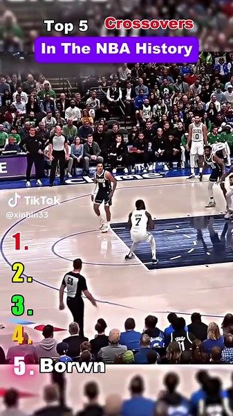 Top 5 crossovers in the NBA history #nba #nbabasketball #usa🇺🇸 #edits