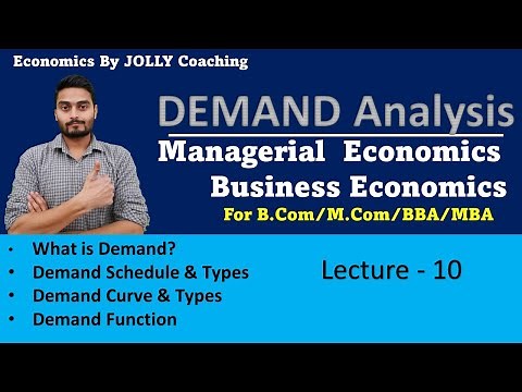 Demand Analysis | Managerial Economics | Theory of Demand | Demand Analysis in Economics BA BCom