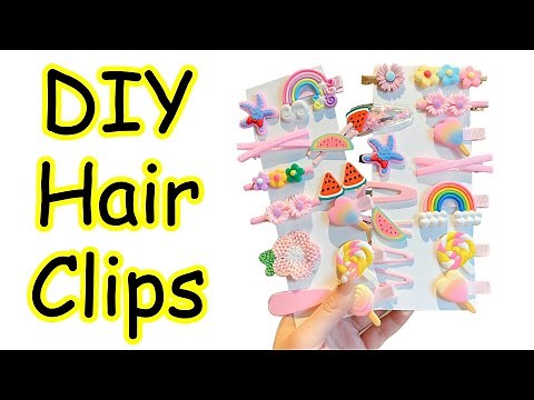 How to make hair clips at home | diy hair clips | hair accessories | hair pins making | Sajal Malik