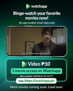 Movie night for ₱10? Yes please! No app, no hassle—just load up and hit play on watchapp.ph More movies dropping soon. Load now! | Smart Communications, Inc. | Facebook