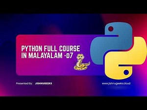 Python Malayalam Course | Python OOPS | Day 1 | JishnuGeeks