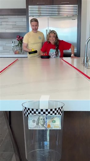 Slide and Hover into the Bucket for the WIN! Sliding into the win for a big prize! Getti and Mike go VERSUS in a challenge using hover pucks! #games #diygames #challenges ##challenges