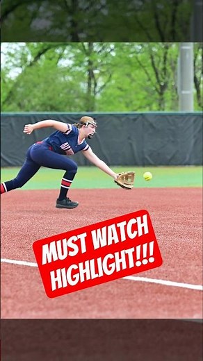🥎 MUST SEE: 3B Lays Out Guns Runner From Her Knees! #shorts