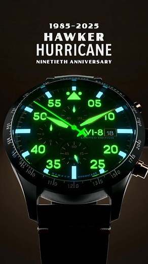 1.4K views | 90 years ago, the Hawker Hurricane soared for the first time — an engineering marvel that helped shape aviation history. Today, its legacy lives on in the new Hawker Hurricane 90th Anniversary Chronograph Limited Edition. | AVI-8 | Facebook