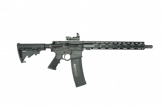 American Tactical Omni Maxx Hybrid 16" 5.56 Nato, Semi-Auto AR-15 Rifle W /15" M-LOK Rail, 60rd Magazine, Red Dot Optic, Black - ATIGOMX55660D