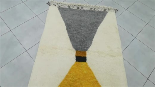 Handmade Orange Berber Rug: Moroccan Wool Area Rug