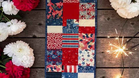 STARS and STRIPES Red Quilted Table Runner Reversible Patchwork 48"x14" Handmade Patriotic Table Decor Americana Cottage Style AMERICA 250 - Etsy