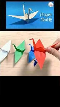 【簡単折り紙】１枚で鶴の作り方✨How to make crane#학#鶴#つる#क्रेन#کرین#Crane#千羽鶴#折鶴#折り方#おりがみ#ORIGAMI#ओरिगामी#摺紙#折纸#종이접기