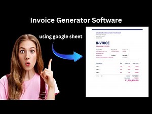 How to generate invoice by using google sheet || Invoice Generator Software