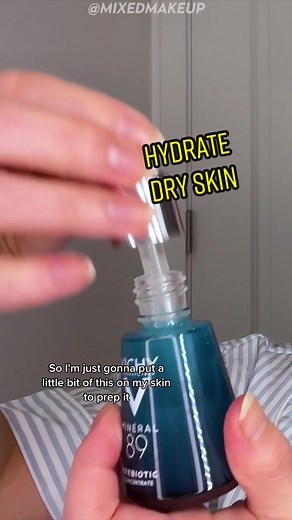 I love this serum to hydrate my dry skin! It has #tre benefits than your average hyaluronic acid serum. #dryskin #dryskincare #dryskintips #skincare #skincareroutine