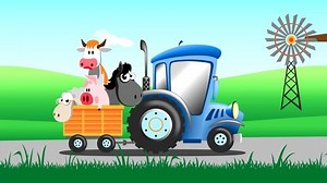 Cartoon Tractor Carries Animals On Rural Stock Footage Video (100% Royalty-free) 1054299257 | Shutterstock