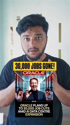 30,000 Jobs Gone! 😱 Is AI Taking Over? #OracleLayoffs #shorts #Oracle #TechNews