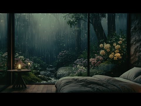 “Rainy Night in a Cozy Forest Bedroom 🌧️ Soft Rain & Candle Ambience for Deep Sleep”