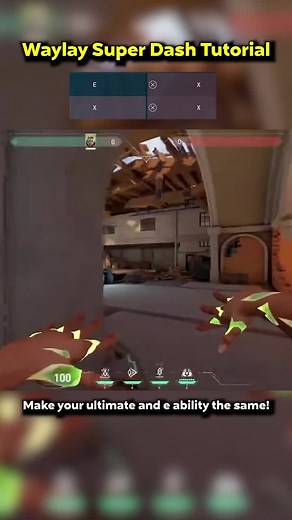 Waylay ile Superdash nasıl yapılır? E ve X yeteneğinizi aynı yapın ve iki kere uzun dash atın! How to do Superdash with Waylay? Make your E and X the same and long dash twice! #valorant