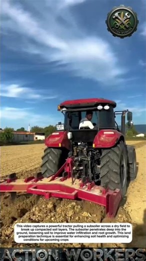 Efficient Soil Cultivation with Modern Tractor and Subsoiler Technology #agritech