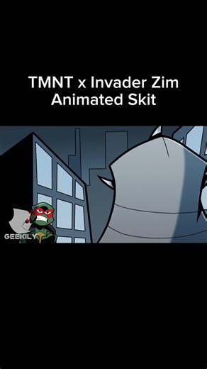 My old TMNT x Invader Zim animated skit 😭 #tmnt #teenagemutantninjaturtles #invaderzim #geekily