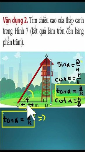 Tỉ số lượng giác góc nhọn trong tam giác vuông #toan9 #hinh9