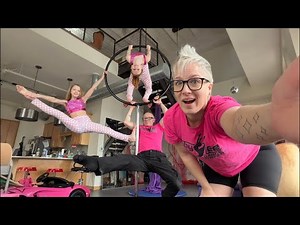 Doing circus tricks?! Circus family aerial training with us