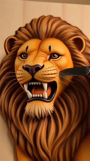 You Won’t Believe This LION Was Carved From Wood #shortsfeed #ytshorts #lion
