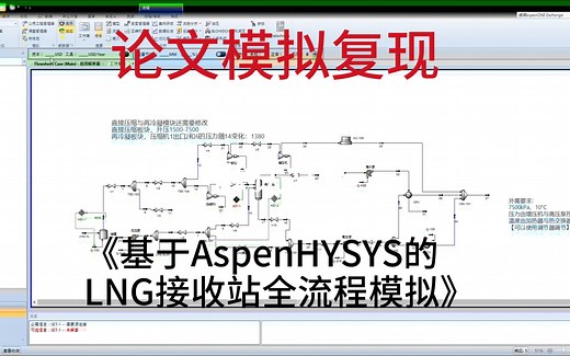 时隔两年终于更新学习视频了-HYSYS文献复现-LNG接收站搭建