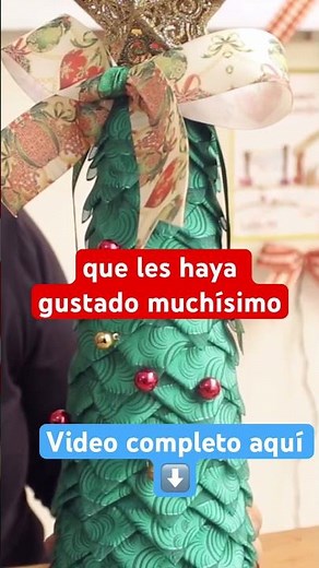 Árbol de Navidad con cintas súper fácil de hacer
