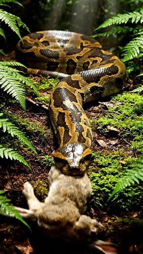 A Giant Anaconda Swallows Its Prey Whole — Nature Is Brutal
