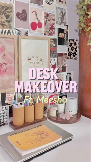 Complete DESK MAKEOVER FROM MEESHO😍🤌#deskmakeover#meeshofinds#meeshodecor#viral#ytshorts#pinterest