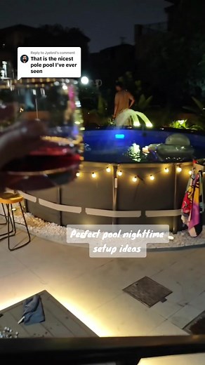 Replying to @Jyebrd Can’t wait for late night swimming! I promise you want to experience this.Love this pool nighttime setup ideas from my hubby!! And this pool fountain with lights are the Cadillac of pool accessories!! #poolhacker #pool #abovegroundpool #pooltok #poolday #swimmingpool #poolside #summerishere #summeriscoming😂 #poolhack #poolfountain #backyardstuff #poolhackerpoolfountain #poolfountainwithlights #poolopening #poollights #nightswimming #abovegroundpoolsetup #poolnight #poolacces
