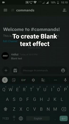 How to create Blank text effect in Discord #roduz #discord