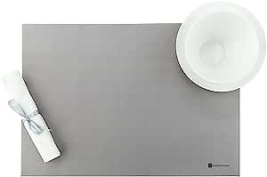 Restaurantware 20 Inch x 14 Inch Paper Placemats 1000 Heavyweight Construction Paper Table Mats - Recyclable Rectangular Gray Paper Disposable Placemats For Parties and Celebrations