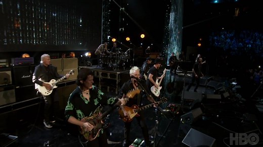 Pearl Jam & members of YES (official), Journey, RUSH and special guest Dhani Harrison perform Neil Young's "Rockin' the Free World" at the Rock & Roll Hall of Fame 2017 Induction Ceremony. Watch the full performance: bit.ly/PJ-HOF_RITFW | Pearl Jam