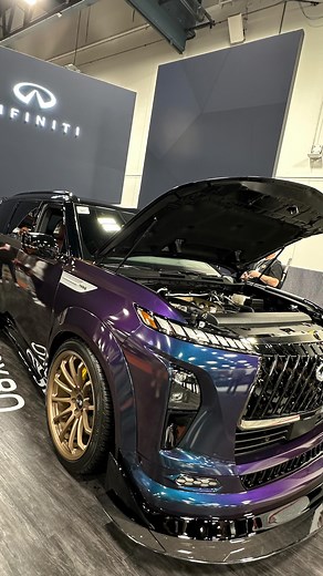 @motoiq knocked it out of the park with this ultra high-performance Infinity QX80, using a 1000-hp R-Spec concept with GT-R engine, and MCS 3 Way dampers to get that power down to the ground! It was a hit at SEMA but we want to see it on track!. #sema #semabuild #infinityqx80 #conceptcar #mcs #mcsdampers #motioncontrolsuspension | Motion Control Suspension