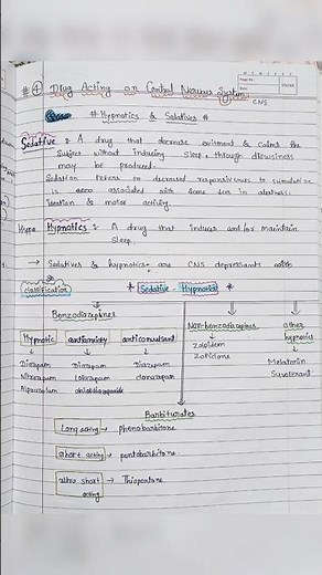 Sedative and hypnotic drugs classification and benzodiazepam drug#trending #pharmacology #dpharmacy