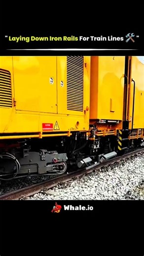 @solved_science on Instagram: "Railway construction involves installing iron rails onto sleepers, aligning them precisely, and fastening with clips or bolts. This ensures smooth train movement, stability under heavy loads, and safety across long distances of railway networks. #layingdown #iron #rails #train #lines #tech #knowledge #technology #history #usa #innovation #fyp #viral #didyouknow #reels"