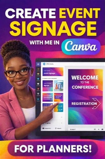 How to Create Event Signage in Canva (Beginner Tutorial for Event Planners)