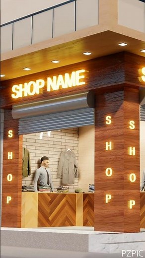 12 x 40 Ground floor Shops plan 3D design