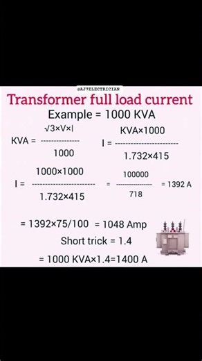 Transformers full load current formula #transformation #transformers #formula1 #formula #load