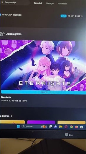 Eternights Grátis na Epic Games #shorts