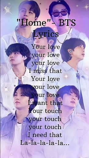 bts home song lyrics 💜#kpop #bts 😍
