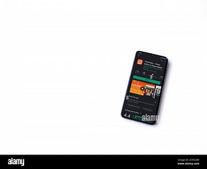 Lod, Israel - July 8, 2020: VivaVideo - Video Editor & Movie Maker app play store page on the display of a black mobile smartphone isolated on white b Stock Photo - Alamy