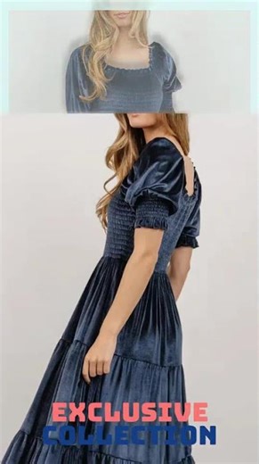 Smocked Half Sleeve Tiered Midi Dress