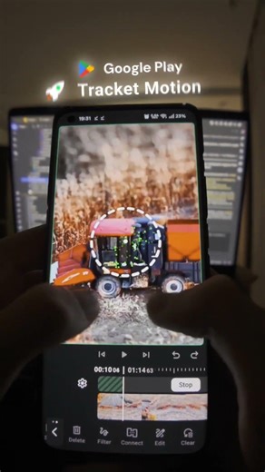 Testing my motion tracking video editor app for Android using video from: tiltshift.farm (TikTok)