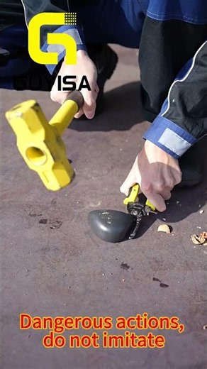 Beat the toughest shoes! Safety shoes shock test #workshoes #sneakers #guyisa #automobile #shoes